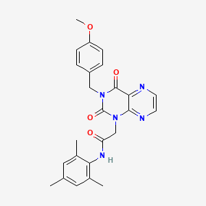 N-mesityl-2-(3-(4-methoxybenzyl)-2,4-dioxo-3,4-dihydropteridin-1(2H)-yl)acetamide