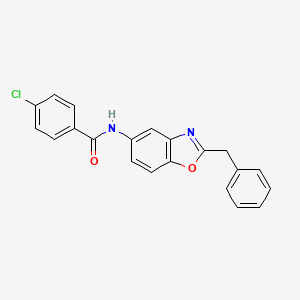 N-(2-benzyl-1,3-benzoxazol-5-yl)-4-chlorobenzamide