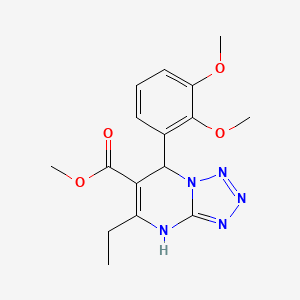 molecular formula C16H19N5O4 B11274543 Methyl 7-(2,3-dimethoxyphenyl)-5-ethyl-4,7-dihydrotetrazolo[1,5-a]pyrimidine-6-carboxylate 