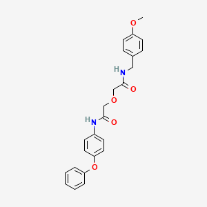 molecular formula C24H24N2O5 B11274566 2-{2-[(4-methoxybenzyl)amino]-2-oxoethoxy}-N-(4-phenoxyphenyl)acetamide 