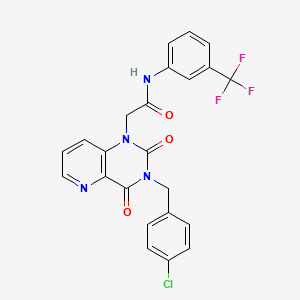 2-(3-(4-chlorobenzyl)-2,4-dioxo-3,4-dihydropyrido[3,2-d]pyrimidin-1(2H)-yl)-N-(3-(trifluoromethyl)phenyl)acetamide