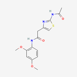 2-(2-acetamidothiazol-4-yl)-N-(2,4-dimethoxyphenyl)acetamide