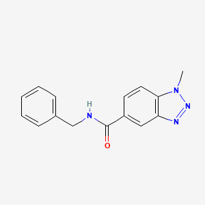 molecular formula C15H14N4O B11274602 N-benzyl-1-methyl-1H-benzotriazole-5-carboxamide 