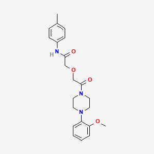 molecular formula C22H27N3O4 B11274667 2-{2-[4-(2-methoxyphenyl)piperazin-1-yl]-2-oxoethoxy}-N-(4-methylphenyl)acetamide 