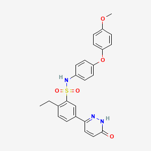 2-ethyl-N-[4-(4-methoxyphenoxy)phenyl]-5-(6-oxo-1,6-dihydropyridazin-3-yl)benzenesulfonamide