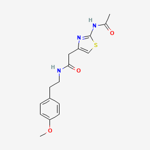 2-(2-acetamidothiazol-4-yl)-N-(4-methoxyphenethyl)acetamide