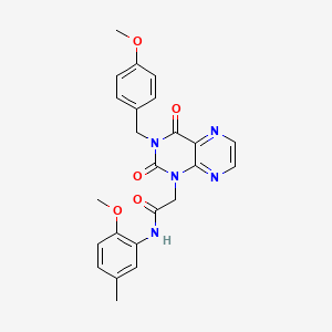 N-(2-methoxy-5-methylphenyl)-2-(3-(4-methoxybenzyl)-2,4-dioxo-3,4-dihydropteridin-1(2H)-yl)acetamide