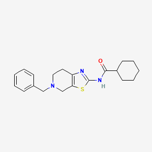 molecular formula C20H25N3OS B11274762 N-[4,5,6,7-Tetrahydro-5-(phenylmethyl)thiazolo[5,4-c]pyridin-2-yl]cyclohexanecarboxamide CAS No. 438030-49-0