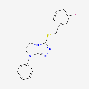 3-((3-fluorobenzyl)thio)-7-phenyl-6,7-dihydro-5H-imidazo[2,1-c][1,2,4]triazole