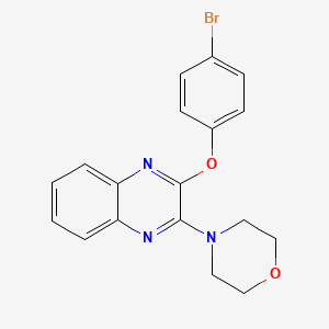 molecular formula C18H16BrN3O2 B11274839 2-(4-Bromophenoxy)-3-(morpholin-4-yl)quinoxaline 