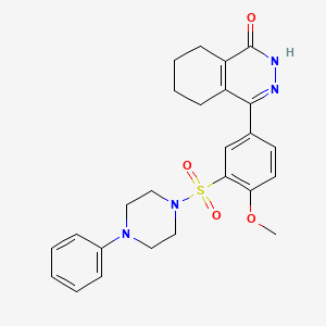 4-{4-methoxy-3-[(4-phenylpiperazin-1-yl)sulfonyl]phenyl}-5,6,7,8-tetrahydrophthalazin-1(2H)-one