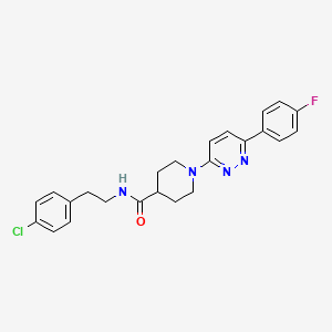 molecular formula C24H24ClFN4O B11274862 N-[2-(4-chlorophenyl)ethyl]-1-[6-(4-fluorophenyl)pyridazin-3-yl]piperidine-4-carboxamide 