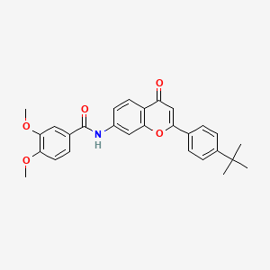 N-[2-(4-tert-butylphenyl)-4-oxo-4H-chromen-7-yl]-3,4-dimethoxybenzamide