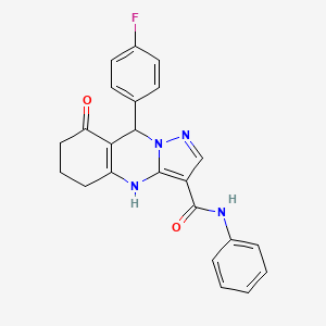 9-(4-fluorophenyl)-8-oxo-N-phenyl-4,5,6,7,8,9-hexahydropyrazolo[5,1-b]quinazoline-3-carboxamide