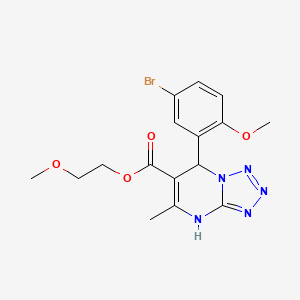 2-Methoxyethyl 7-(5-bromo-2-methoxyphenyl)-5-methyl-4,7-dihydrotetrazolo[1,5-a]pyrimidine-6-carboxylate