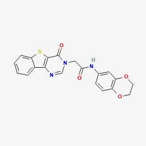 N-(2,3-dihydro-1,4-benzodioxin-6-yl)-2-(4-oxo[1]benzothieno[3,2-d]pyrimidin-3(4H)-yl)acetamide