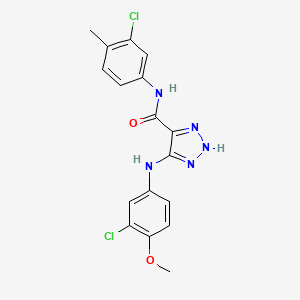 5-[(3-chloro-4-methoxyphenyl)amino]-N-(3-chloro-4-methylphenyl)-1H-1,2,3-triazole-4-carboxamide