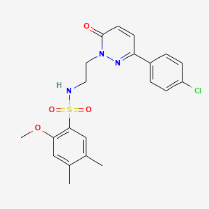 N-(2-(3-(4-chlorophenyl)-6-oxopyridazin-1(6H)-yl)ethyl)-2-methoxy-4,5-dimethylbenzenesulfonamide