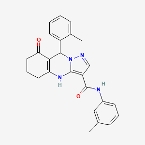 9-(2-methylphenyl)-N-(3-methylphenyl)-8-oxo-4,5,6,7,8,9-hexahydropyrazolo[5,1-b]quinazoline-3-carboxamide