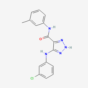 5-[(3-chlorophenyl)amino]-N-(3-methylphenyl)-1H-1,2,3-triazole-4-carboxamide