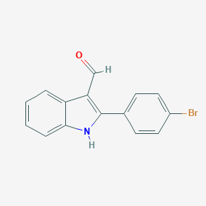 molecular formula C15H10BrNO B112750 2-(4-溴苯基)-1H-吲哚-3-甲醛 CAS No. 54031-95-7