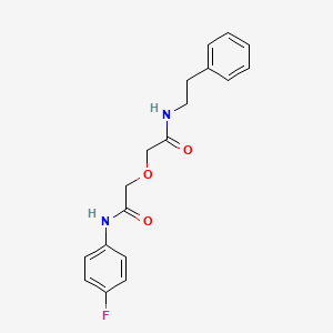 2-{2-[(4-fluorophenyl)amino]-2-oxoethoxy}-N-(2-phenylethyl)acetamide