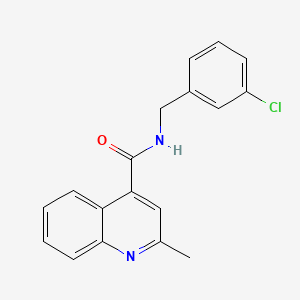 N-[(3-chlorophenyl)methyl]-2-methylquinoline-4-carboxamide