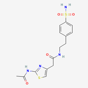 2-(2-acetamidothiazol-4-yl)-N-(4-sulfamoylphenethyl)acetamide