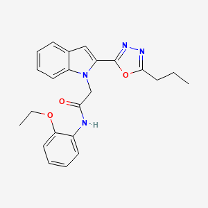 N-(2-ethoxyphenyl)-2-(2-(5-propyl-1,3,4-oxadiazol-2-yl)-1H-indol-1-yl)acetamide