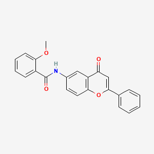 2-methoxy-N-(4-oxo-2-phenyl-4H-chromen-6-yl)benzamide