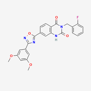 7-(3-(3,5-dimethoxyphenyl)-1,2,4-oxadiazol-5-yl)-3-(2-fluorobenzyl)quinazoline-2,4(1H,3H)-dione