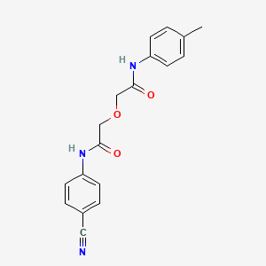 molecular formula C18H17N3O3 B11275167 2-{2-[(4-cyanophenyl)amino]-2-oxoethoxy}-N-(4-methylphenyl)acetamide 