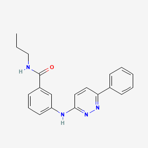 molecular formula C20H20N4O B11275179 3-[(6-phenylpyridazin-3-yl)amino]-N-propylbenzamide 