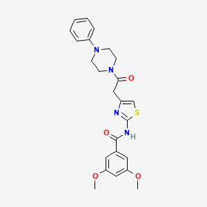 3,5-dimethoxy-N-{4-[2-oxo-2-(4-phenylpiperazin-1-yl)ethyl]-1,3-thiazol-2-yl}benzamide