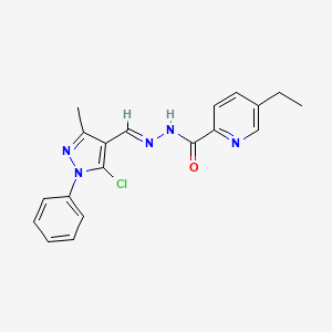 N'-[(E)-(5-chloro-3-methyl-1-phenyl-1H-pyrazol-4-yl)methylidene]-5-ethylpyridine-2-carbohydrazide