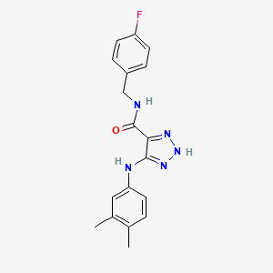 5-[(3,4-dimethylphenyl)amino]-N-(4-fluorobenzyl)-1H-1,2,3-triazole-4-carboxamide