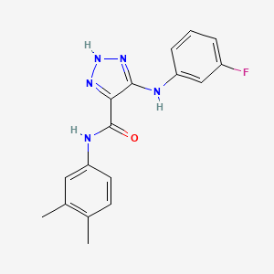 N-(3,4-dimethylphenyl)-5-[(3-fluorophenyl)amino]-1H-1,2,3-triazole-4-carboxamide