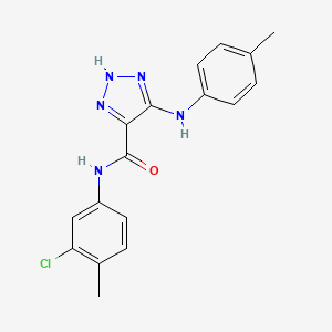 N-(3-chloro-4-methylphenyl)-5-[(4-methylphenyl)amino]-1H-1,2,3-triazole-4-carboxamide