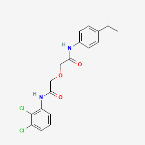 molecular formula C19H20Cl2N2O3 B11275345 2-{2-[(2,3-dichlorophenyl)amino]-2-oxoethoxy}-N-[4-(propan-2-yl)phenyl]acetamide 