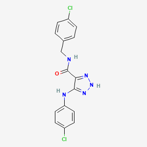 N-(4-chlorobenzyl)-5-[(4-chlorophenyl)amino]-1H-1,2,3-triazole-4-carboxamide