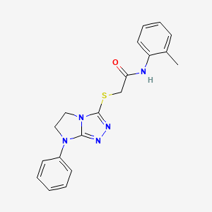 2-((7-phenyl-6,7-dihydro-5H-imidazo[2,1-c][1,2,4]triazol-3-yl)thio)-N-(o-tolyl)acetamide