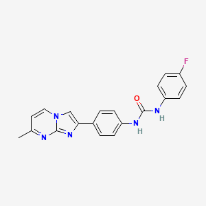 1-(4-Fluorophenyl)-3-(4-{7-methylimidazo[1,2-A]pyrimidin-2-YL}phenyl)urea