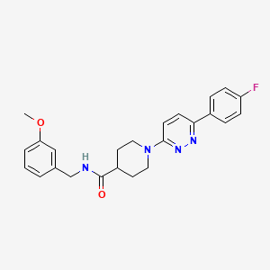 molecular formula C24H25FN4O2 B11275416 1-(6-(4-fluorophenyl)pyridazin-3-yl)-N-(3-methoxybenzyl)piperidine-4-carboxamide 