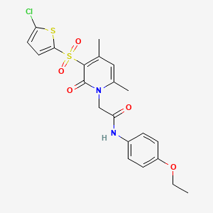 2-(3-((5-chlorothiophen-2-yl)sulfonyl)-4,6-dimethyl-2-oxopyridin-1(2H)-yl)-N-(4-ethoxyphenyl)acetamide