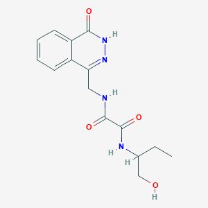 molecular formula C15H18N4O4 B11275450 N1-(1-hydroxybutan-2-yl)-N2-((4-oxo-3,4-dihydrophthalazin-1-yl)methyl)oxalamide 