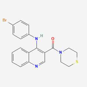 N-(4-Bromophenyl)-3-(thiomorpholine-4-carbonyl)quinolin-4-amine