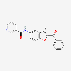 N-(2-benzoyl-3-methyl-1-benzofuran-5-yl)pyridine-3-carboxamide