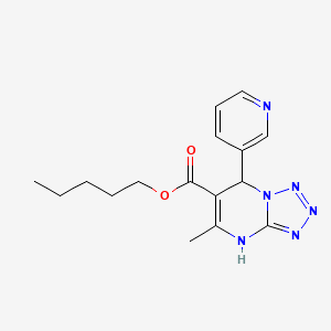 molecular formula C16H20N6O2 B11275509 Pentyl 5-methyl-7-(pyridin-3-yl)-4,7-dihydrotetrazolo[1,5-a]pyrimidine-6-carboxylate 