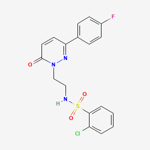 2-chloro-N-(2-(3-(4-fluorophenyl)-6-oxopyridazin-1(6H)-yl)ethyl)benzenesulfonamide