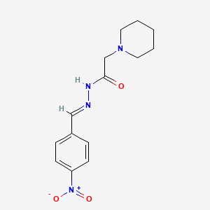 N'-[(E)-(4-nitrophenyl)methylidene]-2-(piperidin-1-yl)acetohydrazide